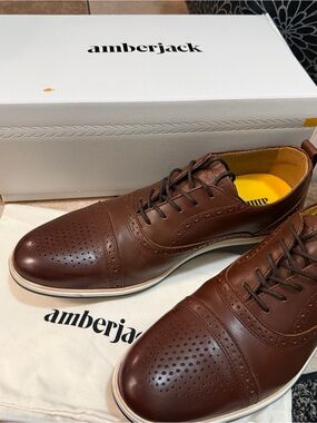 Amberjack Men's Brown Leather Lace-Up Derby